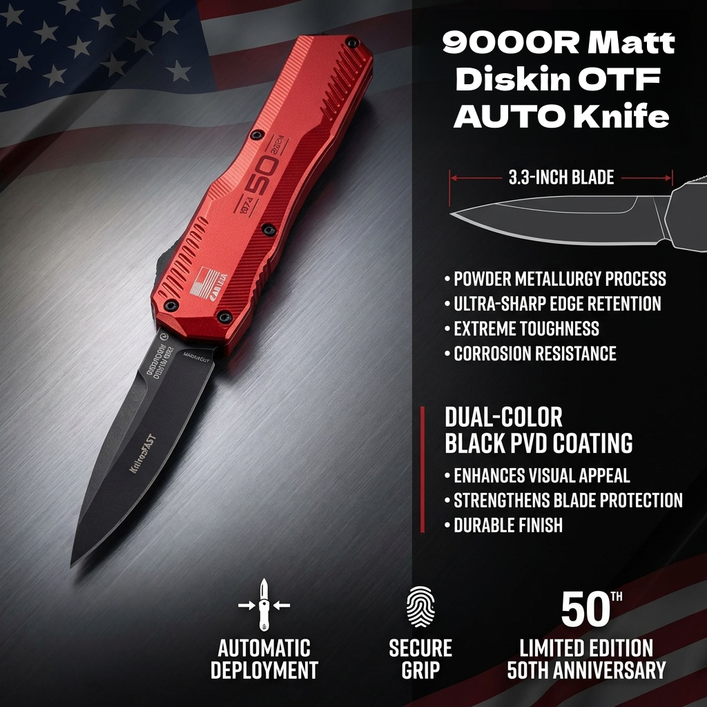 Vivifygrow — 9000R Matt Diskin OTF Automatic Knife — 50th Anniversary Edition — product image 3