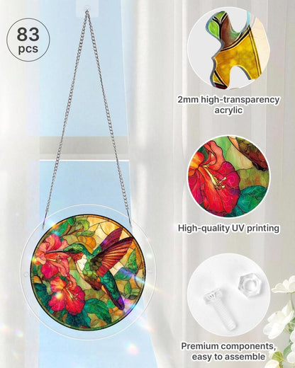 Vivifygrow — Acrylic Jigsaw Puzzle Suncatcher - Emerald Flame Hummingbird — product image 8