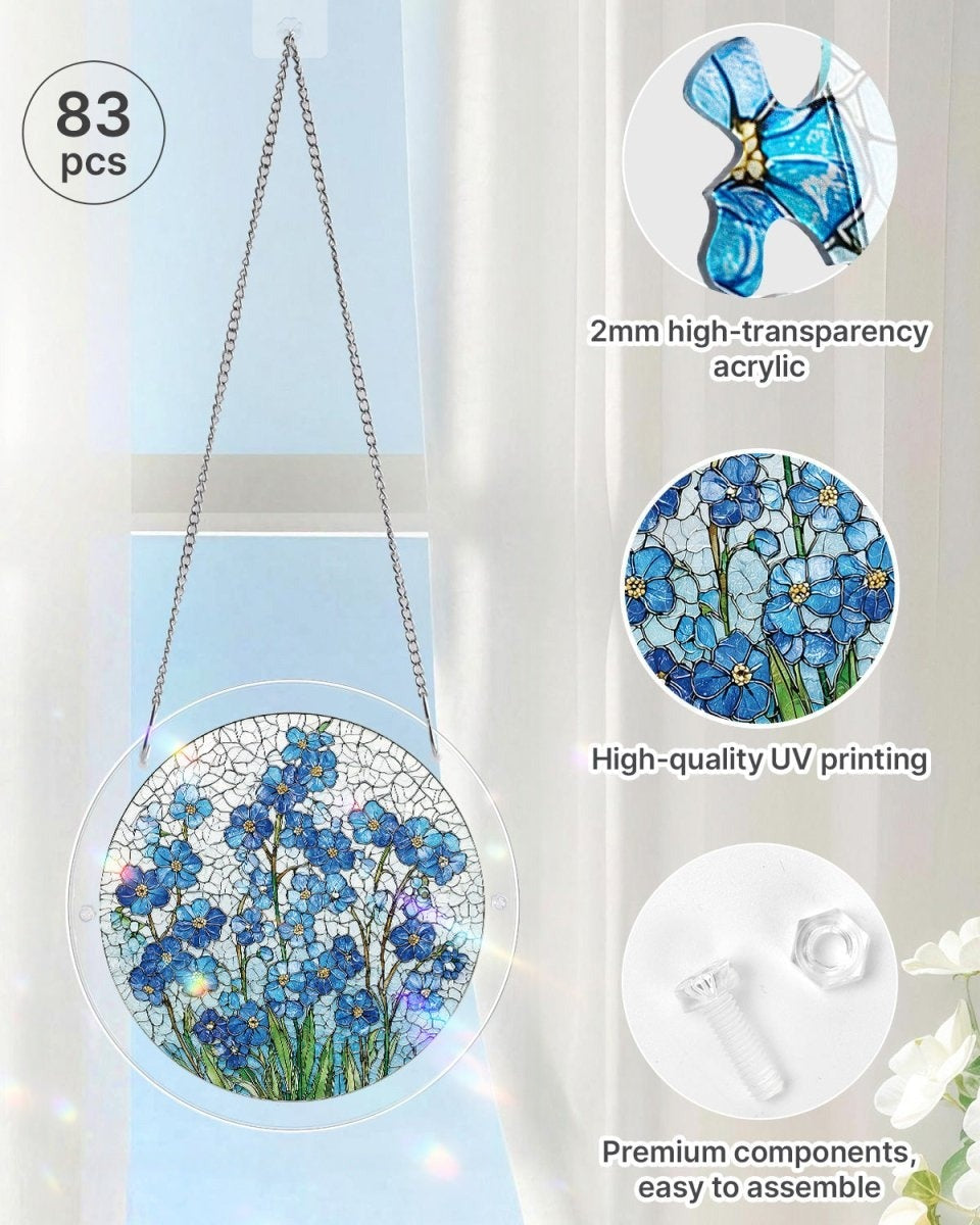 Vivifygrow — Acrylic Jigsaw Puzzle Suncatcher - Azure Bloom Whisper — product image 10