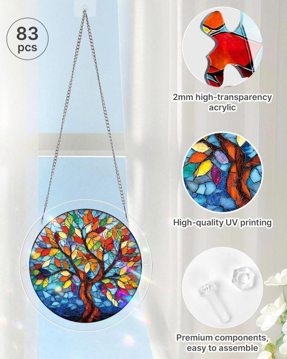 Vivifygrow — Acrylic Jigsaw Puzzle Suncatcher - Tree of Radiant Glass — product image 8