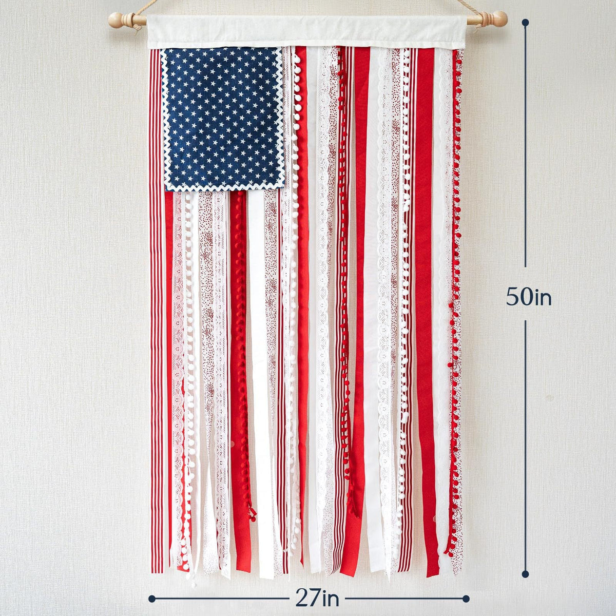 Vivifygrow — 250th Anniversary Boho American Flag Tassel Wall Hanging — Patriotic 4th of July Decor (4 Styles) — product image 11