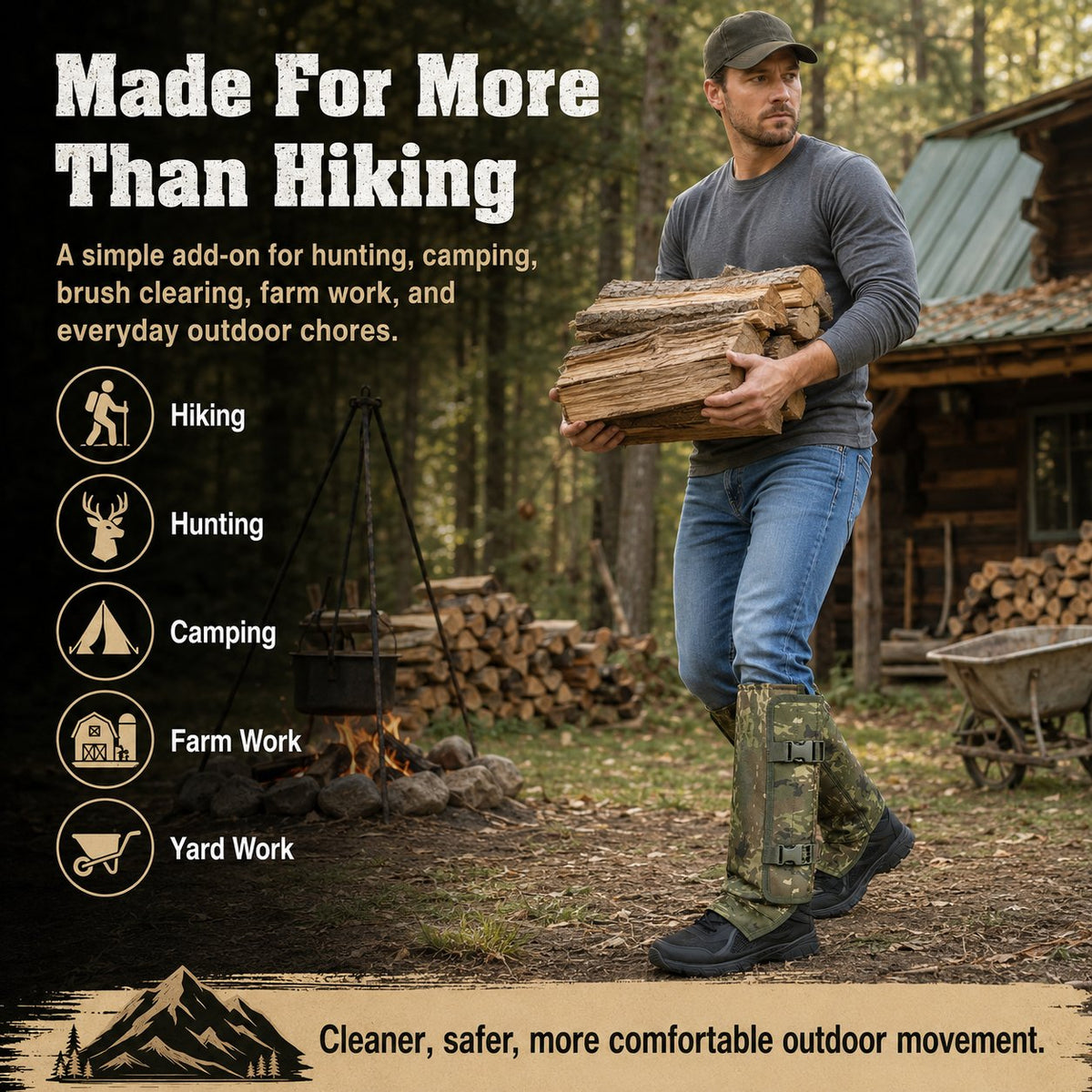 🌿 Snake-Resistant Outdoor Leg Gaiters