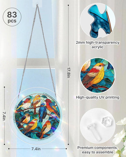 Vivifygrow — Acrylic Jigsaw Puzzle Suncatcher - Glowing Feather Haven — product image 5