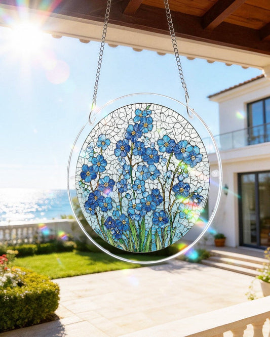 Vivifygrow — Acrylic Jigsaw Puzzle Suncatcher - Azure Bloom Whisper — product image 1