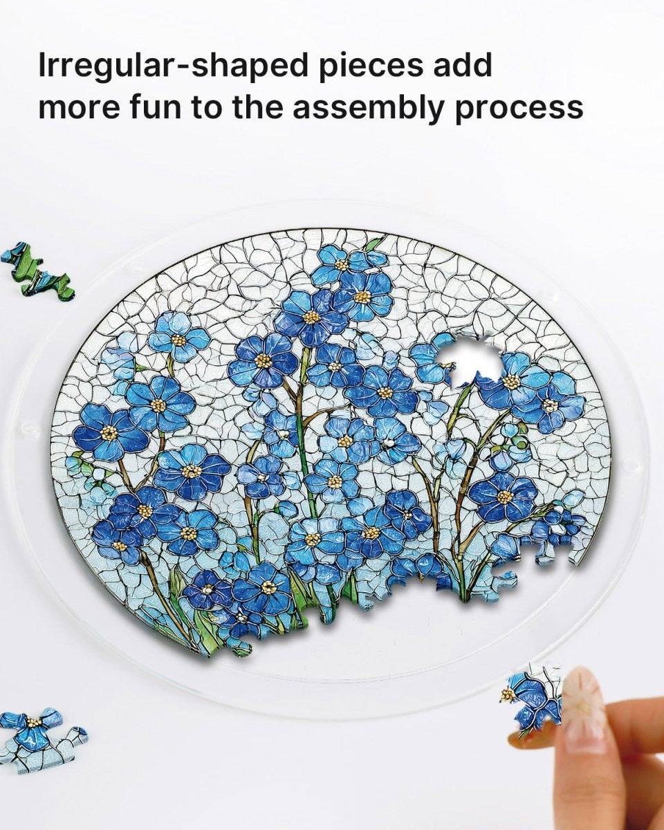 Vivifygrow — Acrylic Jigsaw Puzzle Suncatcher - Azure Bloom Whisper — product image 2