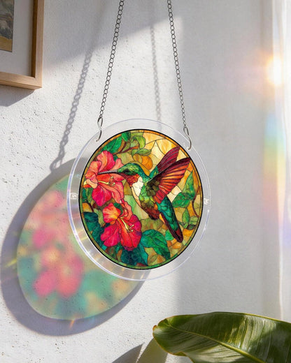 Vivifygrow — Acrylic Jigsaw Puzzle Suncatcher - Emerald Flame Hummingbird — product image 3
