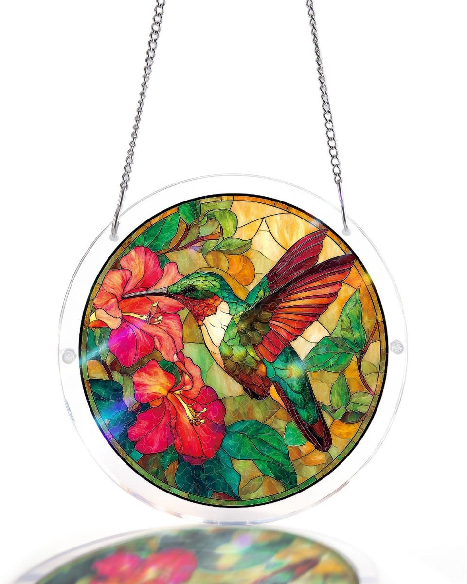 Vivifygrow — Acrylic Jigsaw Puzzle Suncatcher - Emerald Flame Hummingbird — product image 6