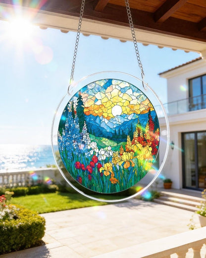 Vivifygrow — Acrylic Jigsaw Puzzle Suncatcher - Dawn Blossom Sea — product image 1