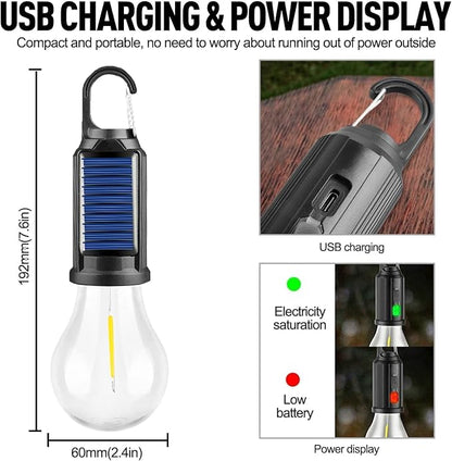 USB & Solar Rechargeable LED Camping Lantern
