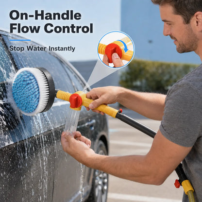 Water‑Powered Auto Rotating Car Wash Brush for Home Garage Car Care