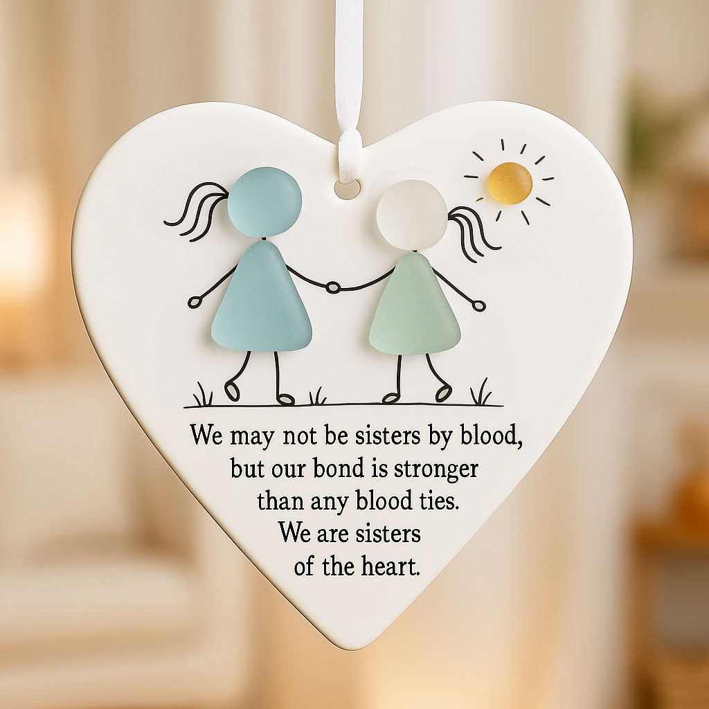 Vivifygrow — Heart-Shaped Sisters Sea Glass Ornament — product image 2