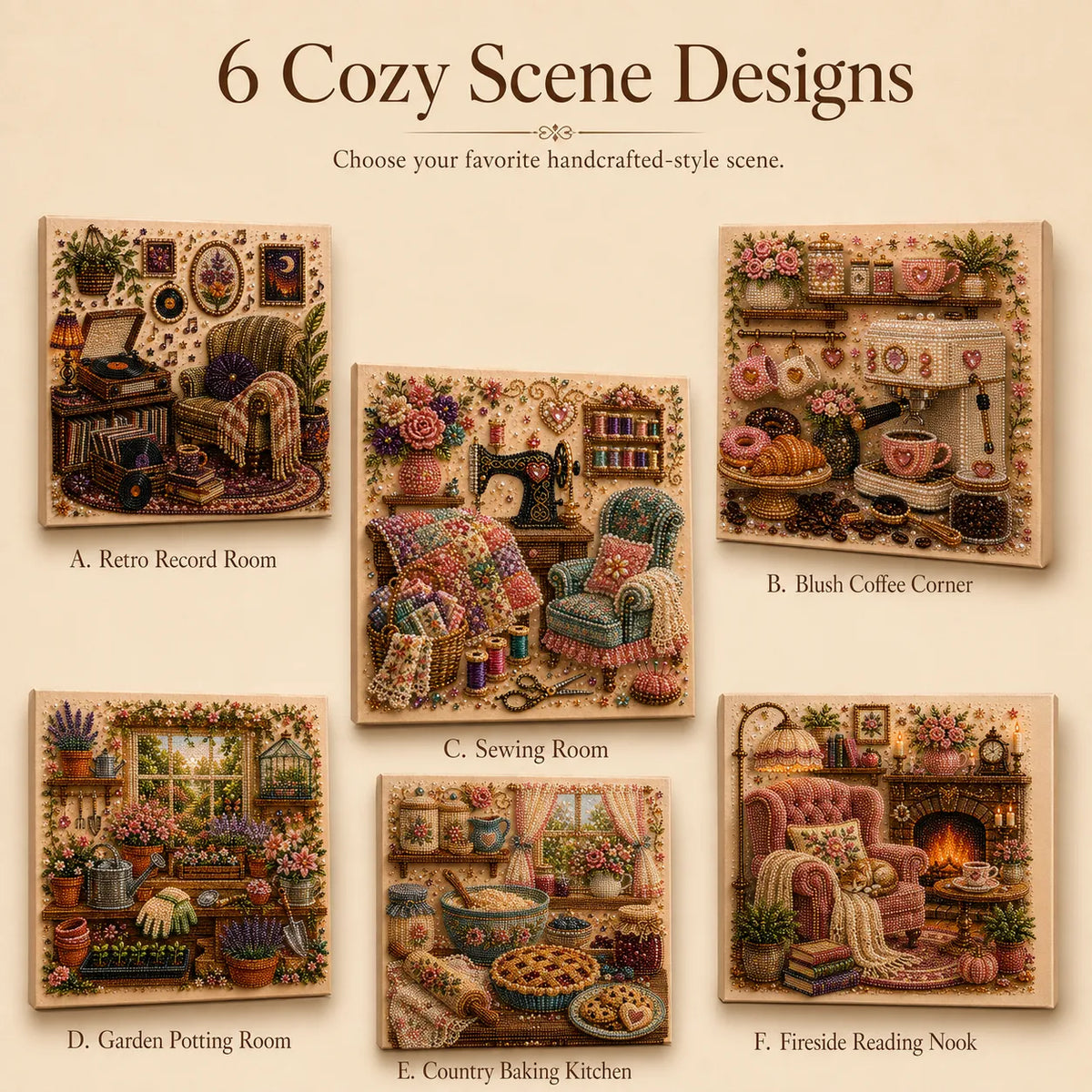 Hot Sale💖✨ Cozy Hobby Rooms 3D Diamond Painting Kit