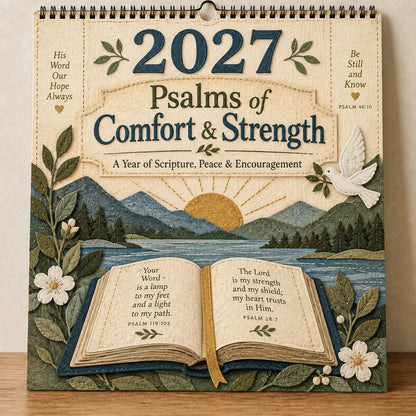 ✝️ 2027 Psalms Wall Calendar | Monthly Scripture & Christian Artwork