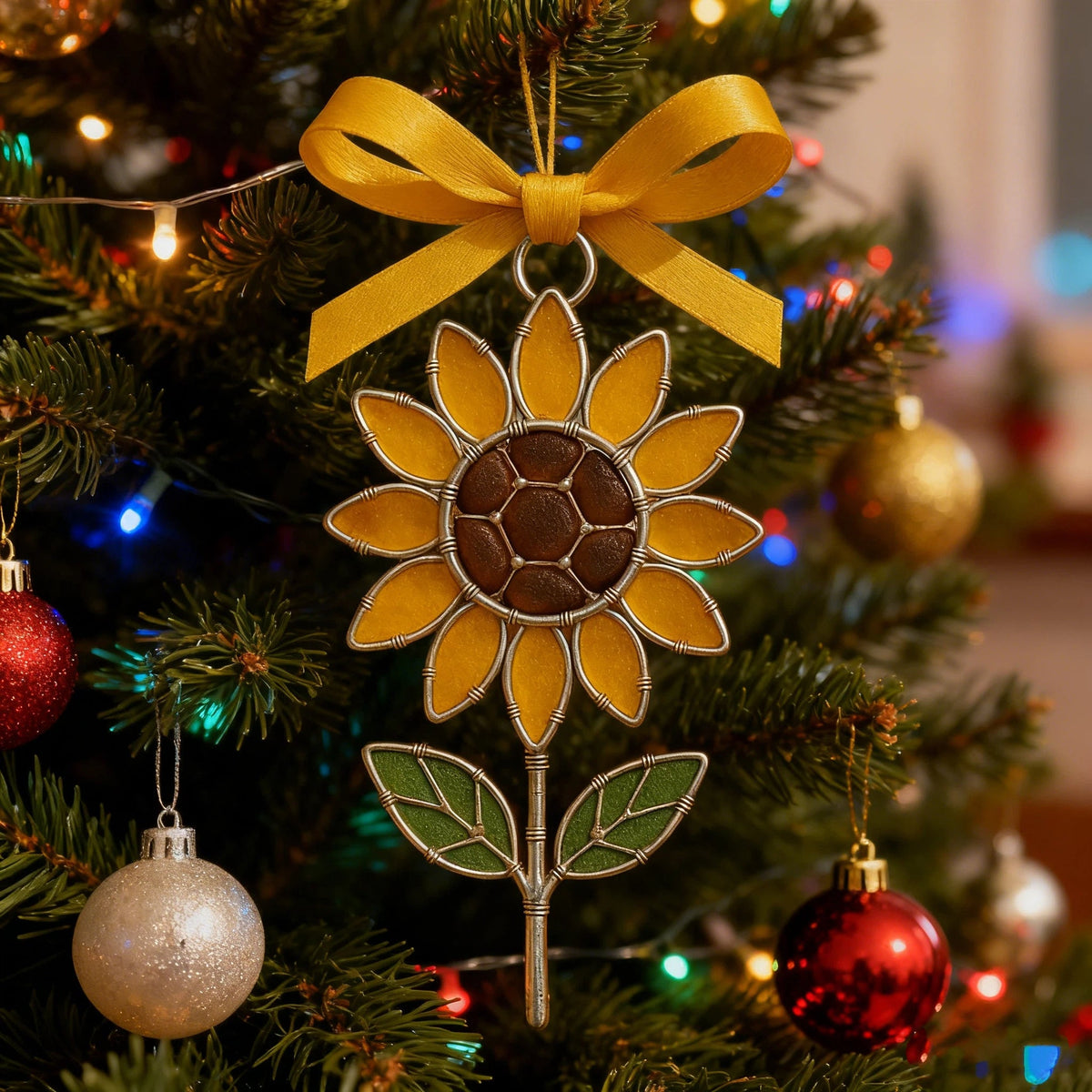 Vivifygrow — Sunflower Sea Glass Ornament — product image 2