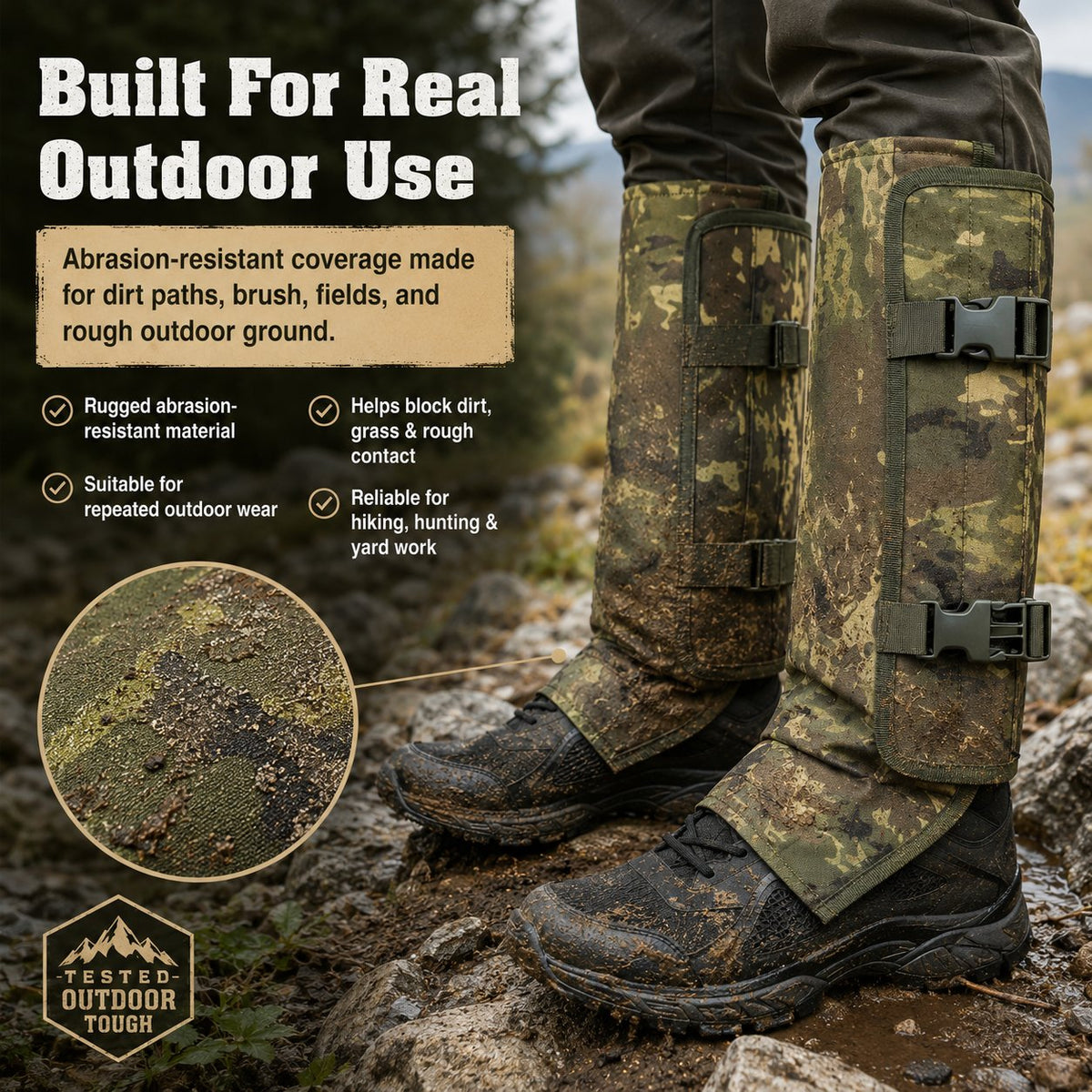 🌿 Snake-Resistant Outdoor Leg Gaiters