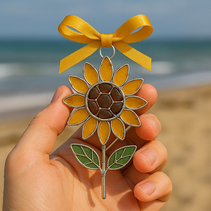 Vivifygrow — Sunflower Sea Glass Ornament — product image 3