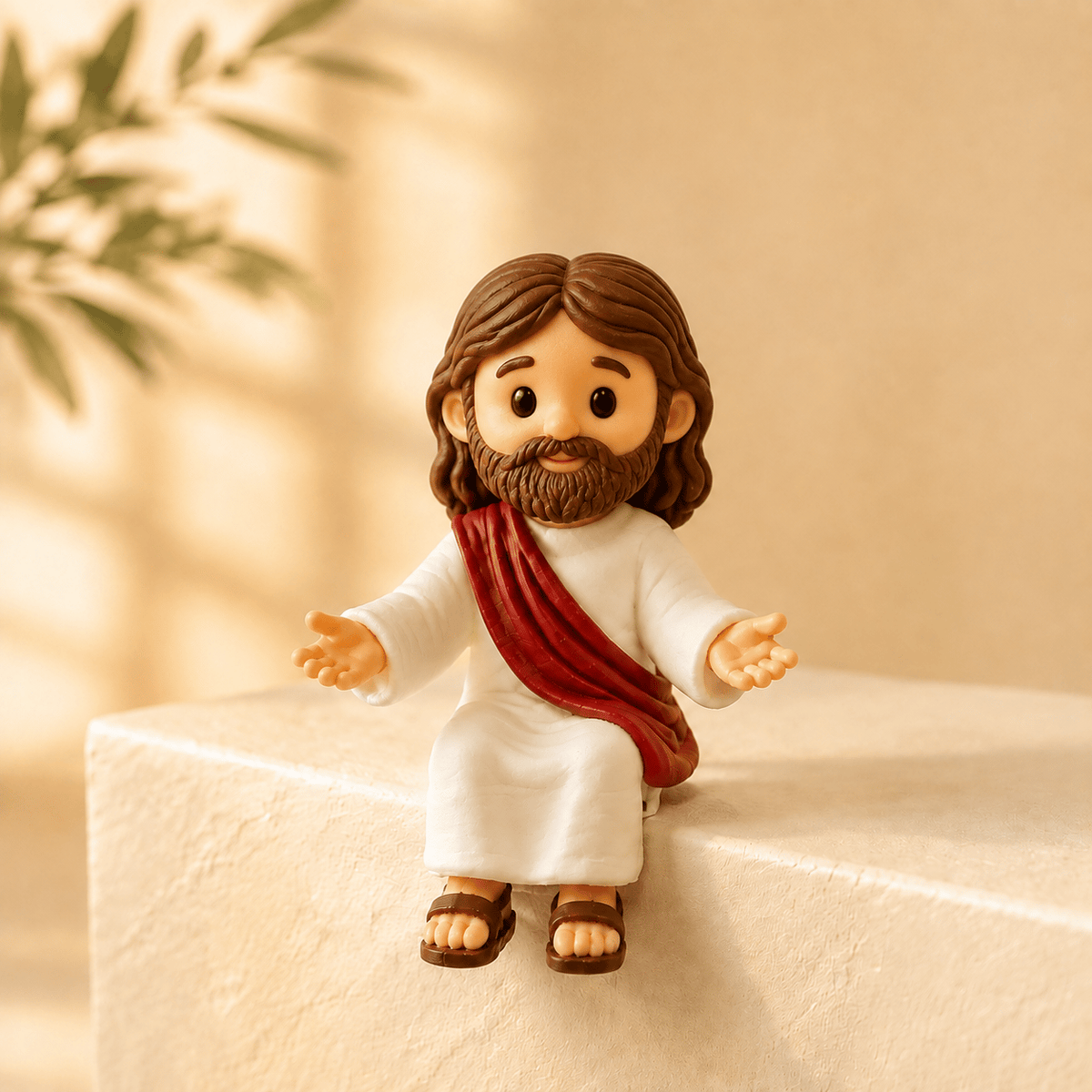 Christian Jesus figurine for everyday desk and shelf display
