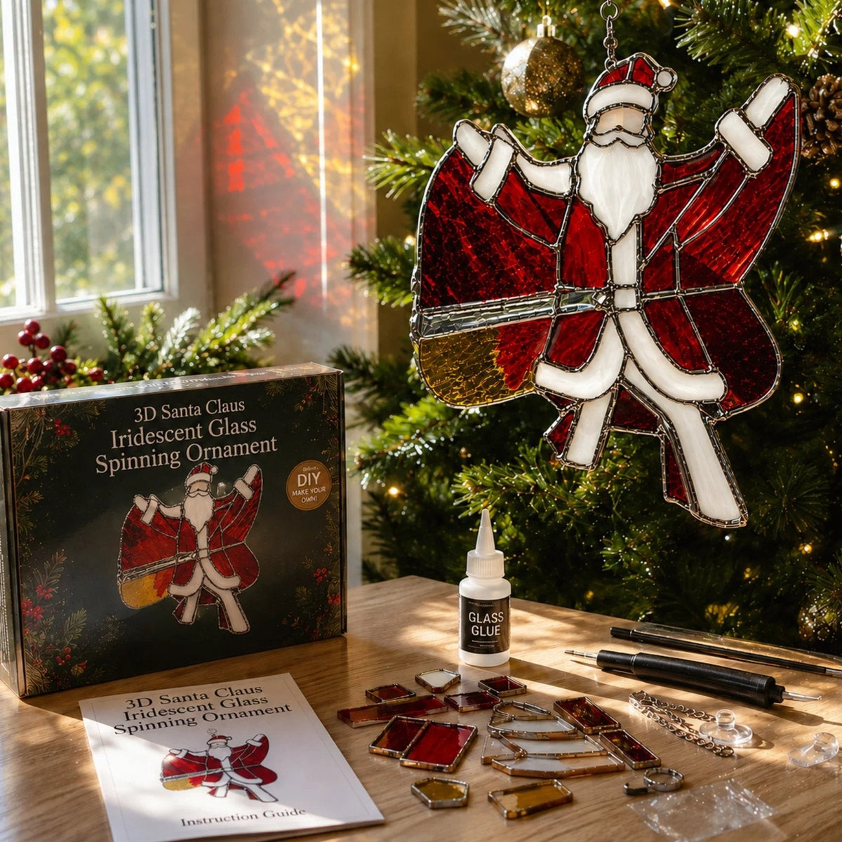 3D Christmas Iridescent Suncatcher DIY Kit