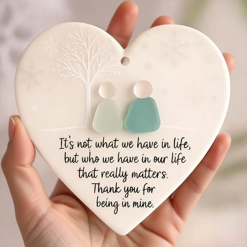 Vivifygrow — Heart-Shaped Sea Glass Friendship Ornament — product image 1