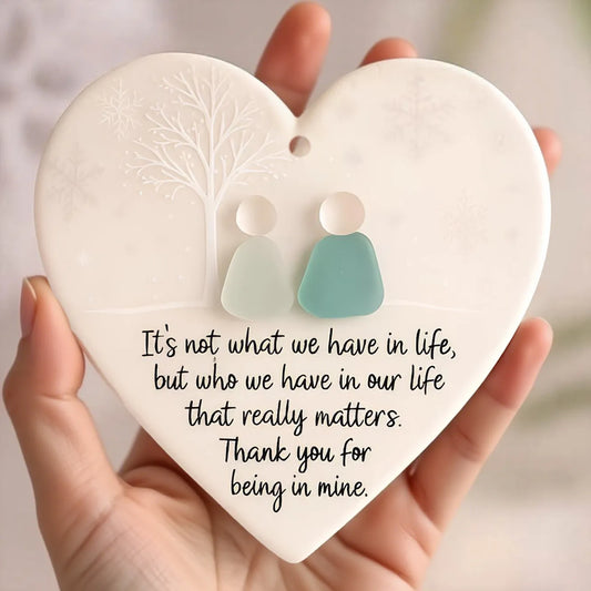 Vivifygrow — Heart-Shaped Sea Glass Friendship Ornament — product image 1