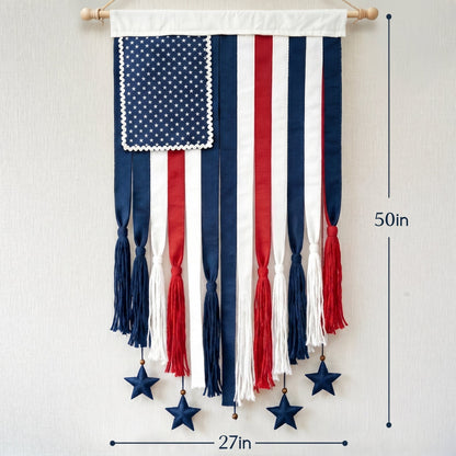 Vivifygrow — 250th Anniversary Boho American Flag Tassel Wall Hanging — Patriotic 4th of July Decor (4 Styles) — product image 12