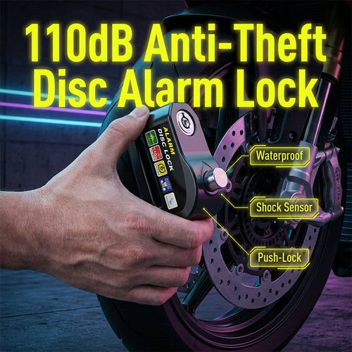 110dB Motorcycle Disc Brake Alarm Lock – 6mm Pin