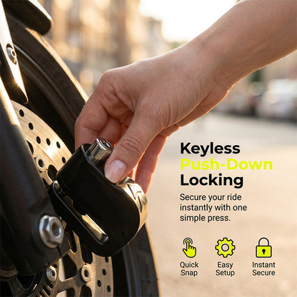 110dB Motorcycle Disc Brake Alarm Lock – 6mm Pin