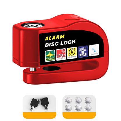 110dB Motorcycle Disc Brake Alarm Lock – 6mm Pin